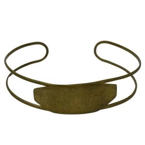 Bisjoux Brass ID Cuff Choker Necklace